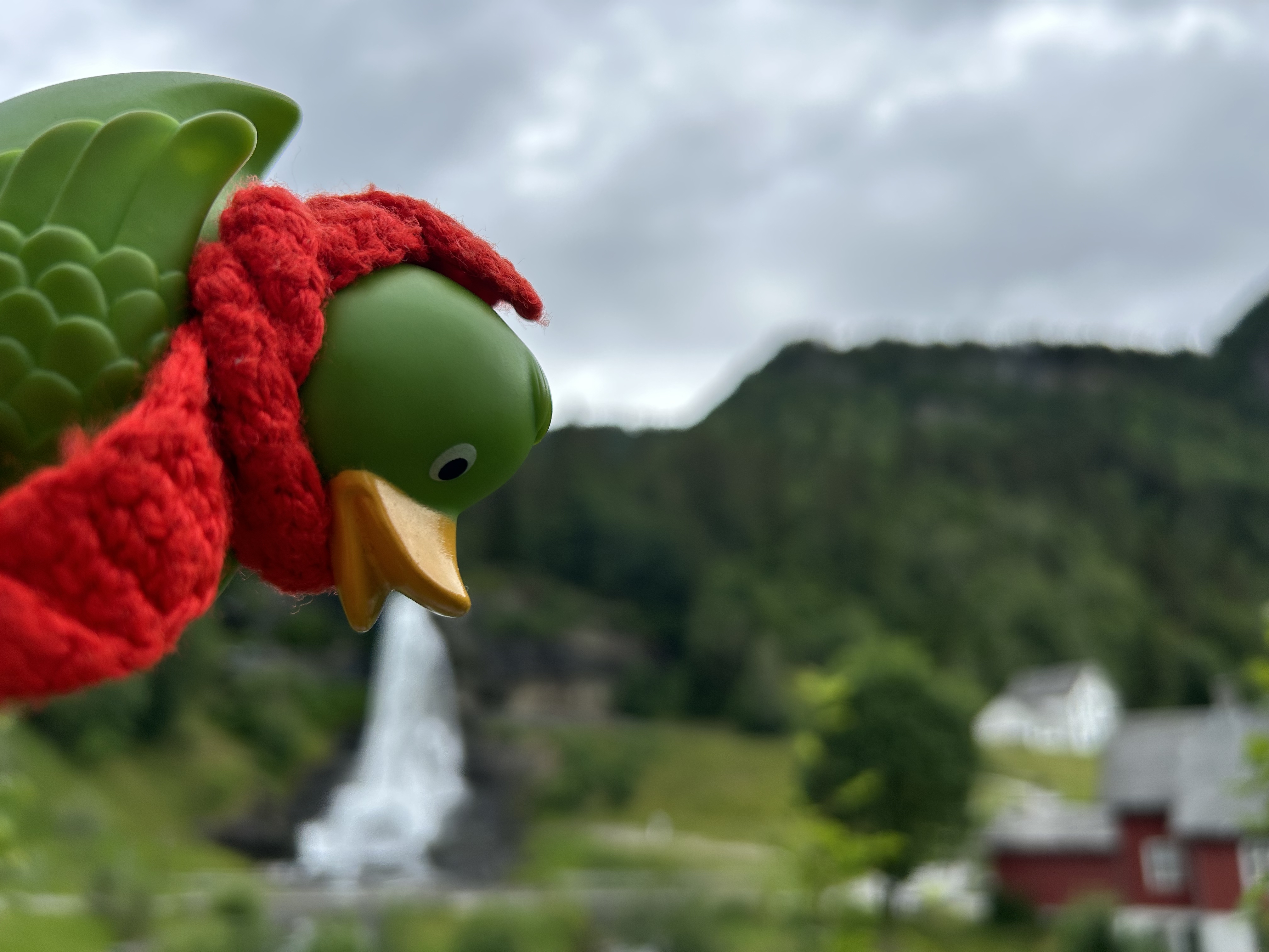 Guillaume creating Steindalsfossen, Norheimsund